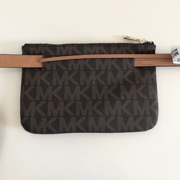 Michael Kors Adjustable Chocolate Belt Bag SMALL Fit - Picture 13 of 14